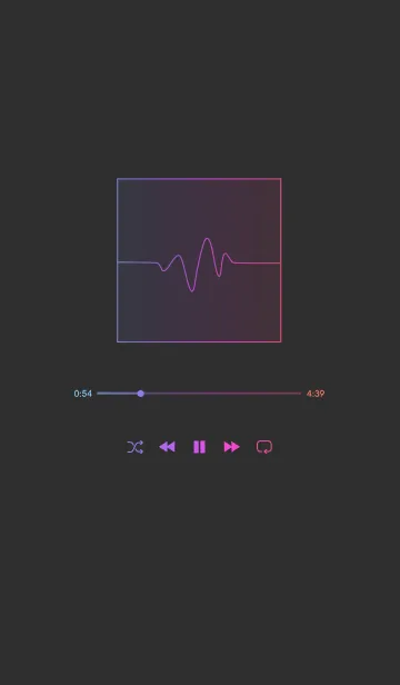 [LINE着せ替え] MUSIC PLAYER 2 Gradation - ブラック (a)の画像1