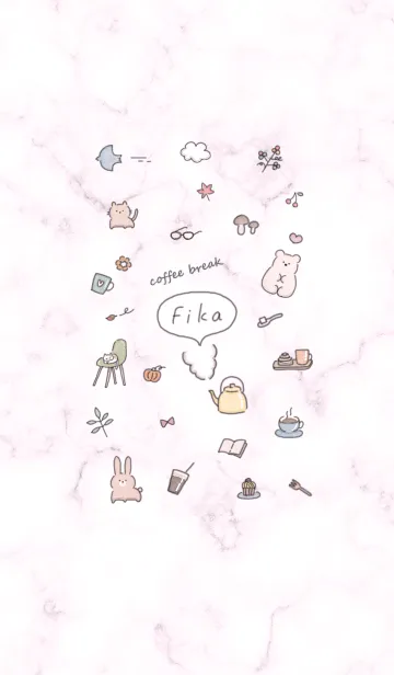 [LINE着せ替え] お洒落な手描きアイコン♥パープル12_1の画像1