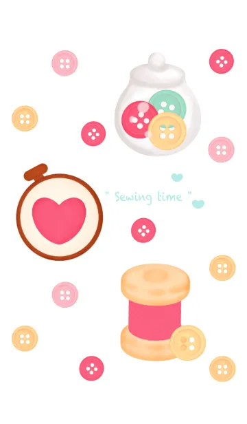 [LINE着せ替え] Lovely sewing theme 5の画像1