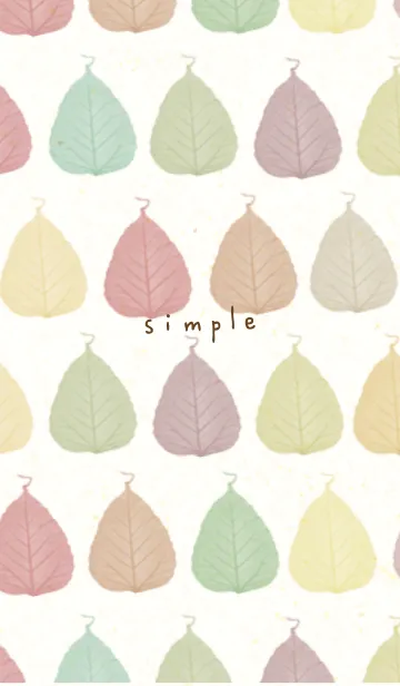 [LINE着せ替え] カラフル 葉っぱ 19の画像1