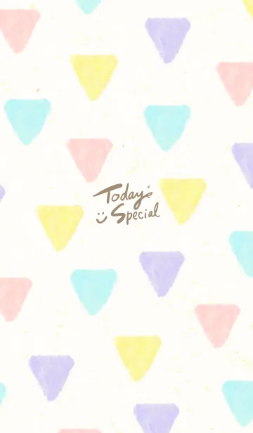 [LINE着せ替え] 水彩パステル三角16の画像1