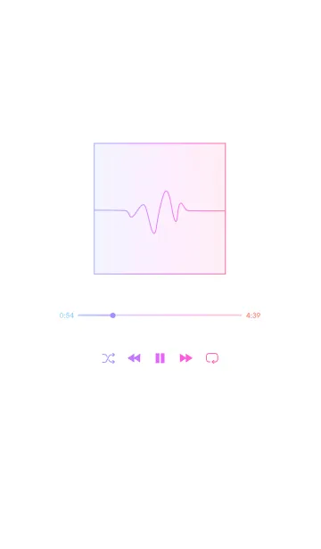 [LINE着せ替え] MUSIC PLAYER 2 Gradation - ホワイトの画像1