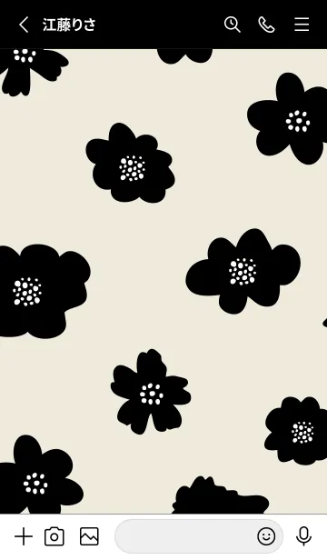 [LINE着せ替え] 花ブラック21の画像2