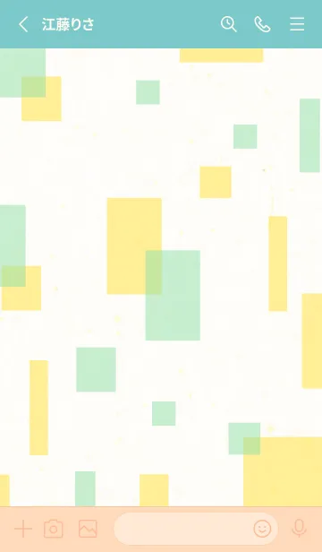 [LINE着せ替え] 2色の四角12の画像2