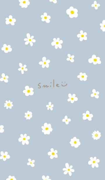 [LINE着せ替え] かわいい白い小花柄15の画像1