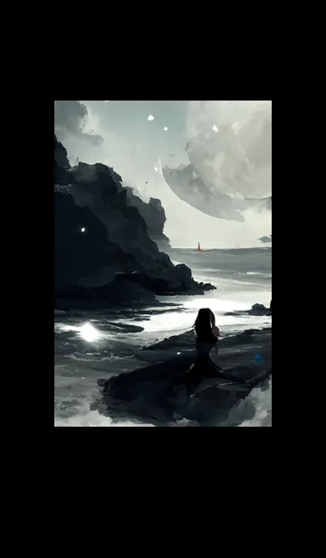 月の夜 夜の海 #4_623。の着せ替えメイン画像