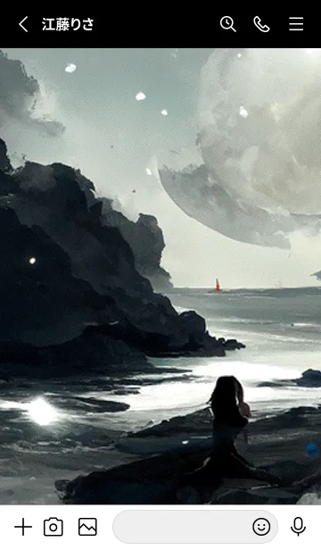 [LINE着せ替え] 月の夜 夜の海 #4_623。の画像2