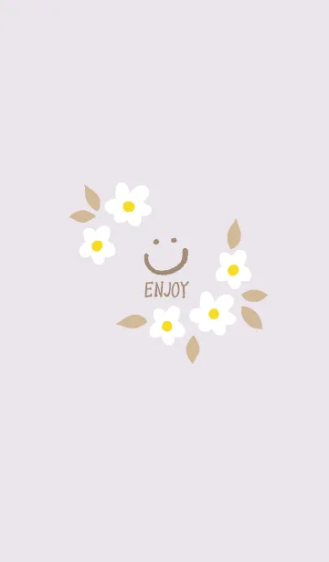 [LINE着せ替え] 5つの白い花10の画像1