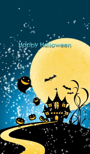 [LINE着せ替え] Happy Halloween -Deep blue-の画像1