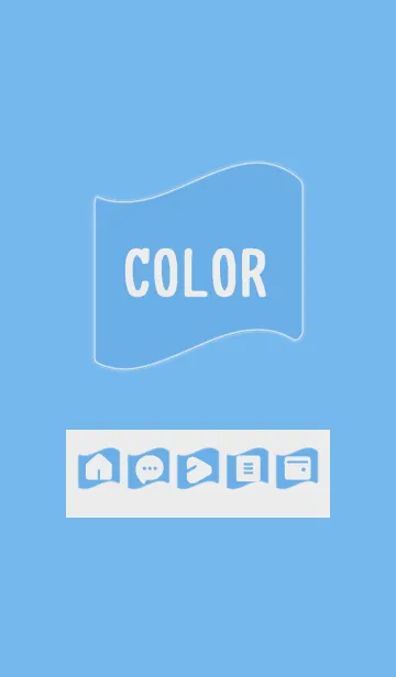 [LINE着せ替え] blue color P06の画像1