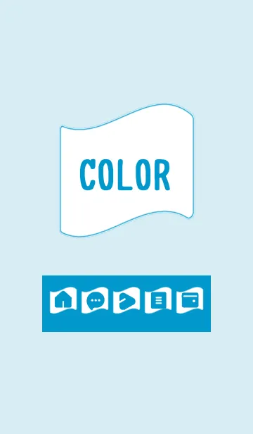 [LINE着せ替え] blue color P07の画像1