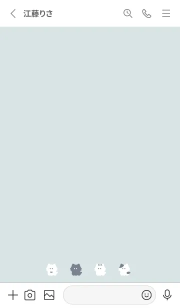 [LINE着せ替え] 小さな猫。ライトブルーの画像2