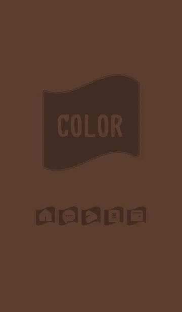 [LINE着せ替え] brown color P06の画像1