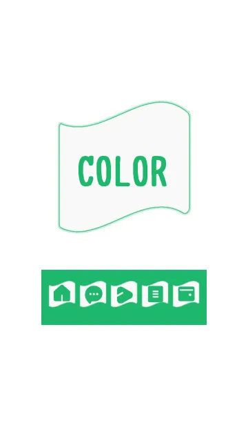 [LINE着せ替え] green color P12の画像1