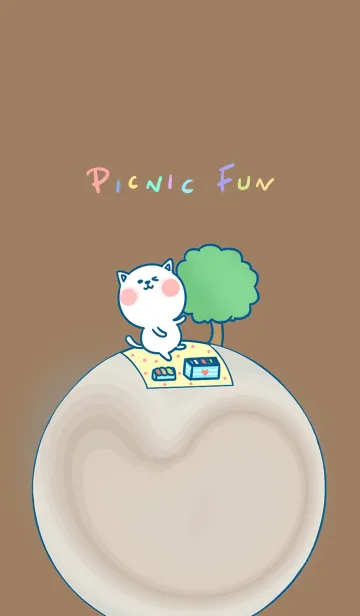 [LINE着せ替え] Picnic Fun J-Brown.Grayの画像1