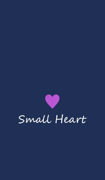 [LINE着せ替え] Small Heart *Navy Purple 14*の画像1