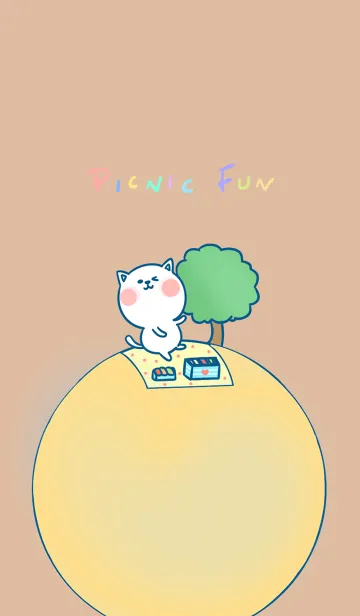 [LINE着せ替え] Picnic Fun J-Milk Tea.Yellowの画像1