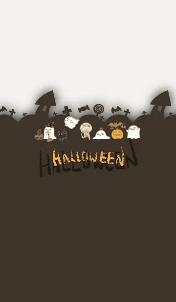 [LINE着せ替え] Halloween Carnival - Black and Brownの画像1