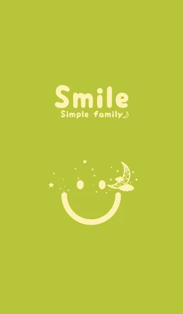 [LINE着せ替え] スマイル＆三日月 シトロンイエローの画像1