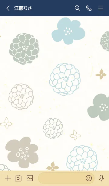 [LINE着せ替え] 北欧風 花柄15の画像2