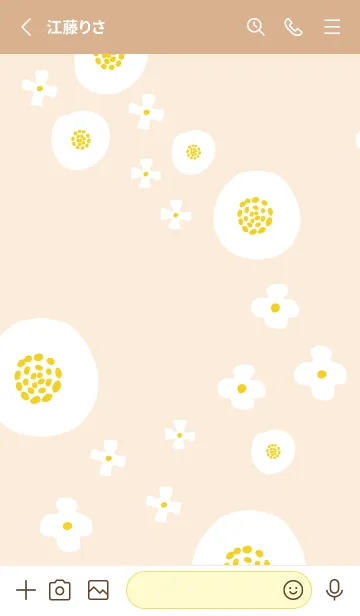 [LINE着せ替え] 3種の白い花7の画像2