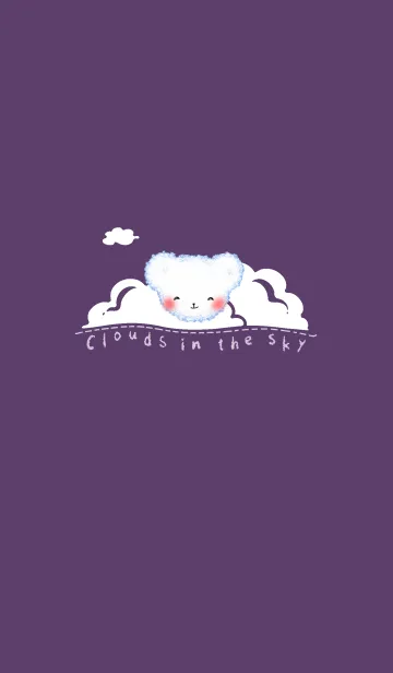 [LINE着せ替え] Cloud Bear J-Deep Purpleの画像1