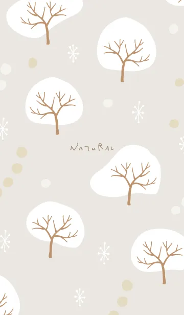 [LINE着せ替え] 木々 ベージュ4の画像1