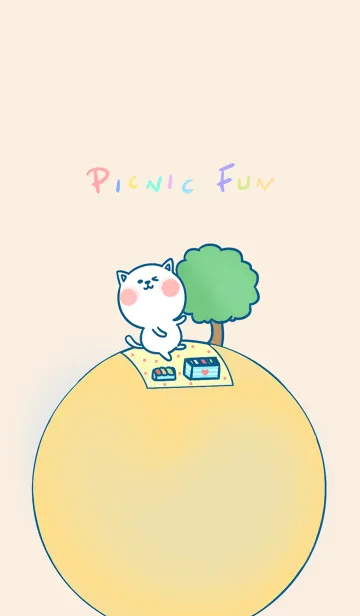 [LINE着せ替え] Picnic Fun J-Oat Milkの画像1