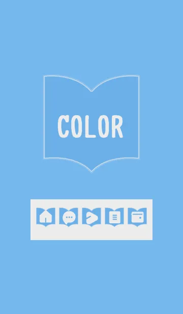 [LINE着せ替え] blue color Q06の画像1