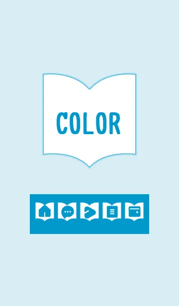 [LINE着せ替え] blue color Q07の画像1