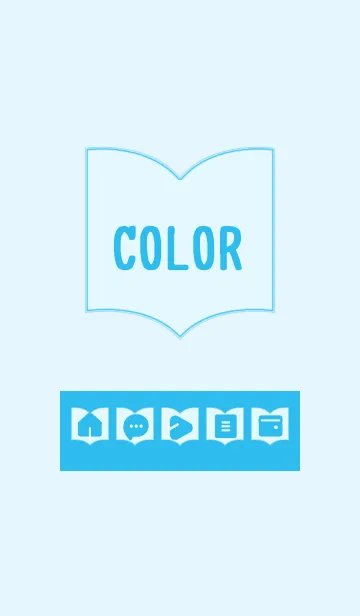 [LINE着せ替え] blue color Q09の画像1