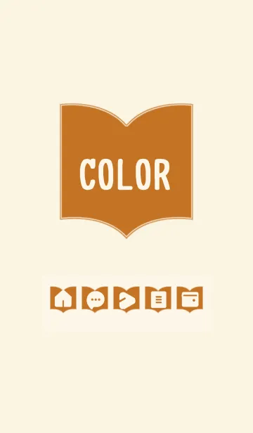 [LINE着せ替え] brown color Q10の画像1