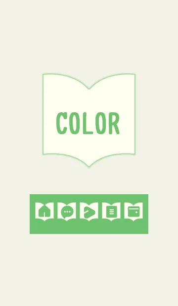 [LINE着せ替え] green color Q11の画像1