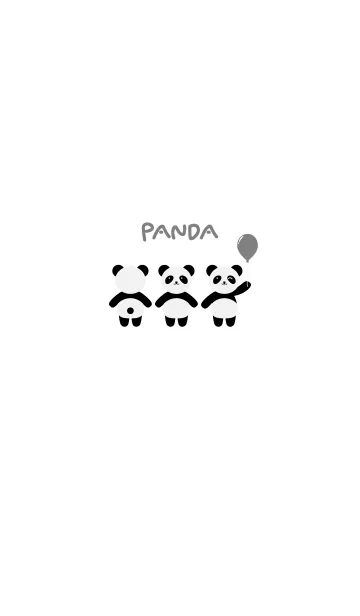 [LINE着せ替え] PANDA -Gray-の画像1