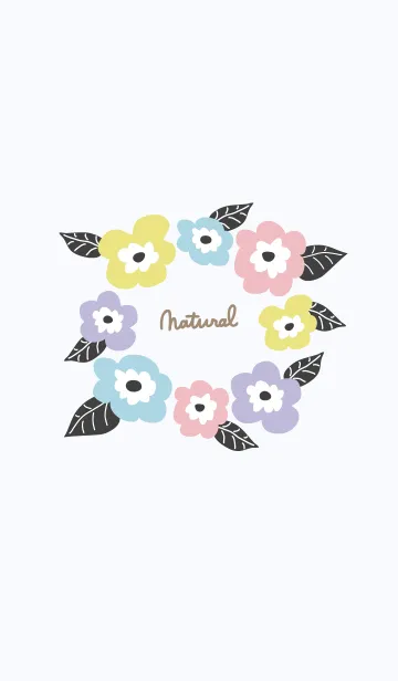 [LINE着せ替え] 北欧風お花リース12の画像1