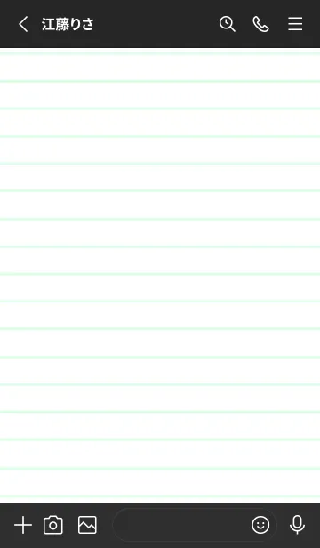 [LINE着せ替え] カラーラインのノート/蛍光グリーンの画像2
