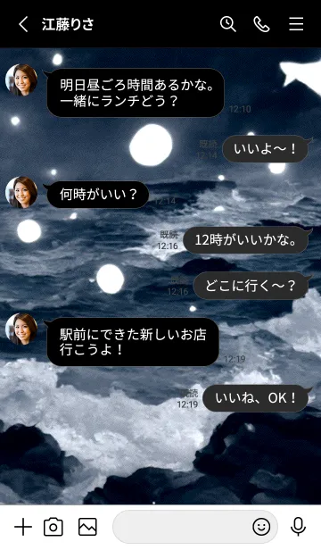 [LINE着せ替え] 夜の月 月の海 #4j19_3。の画像3