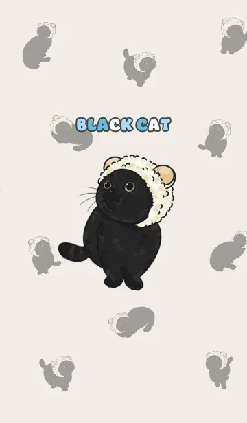 [LINE着せ替え] blackcat5 / light cream .jpの画像1