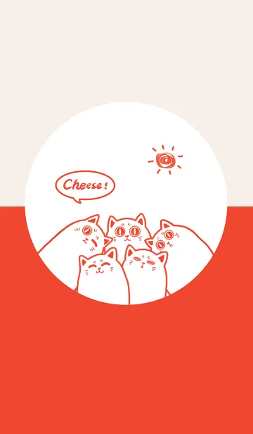 [LINE着せ替え] Meow...Cheese！ J-Strawberry Redの画像1