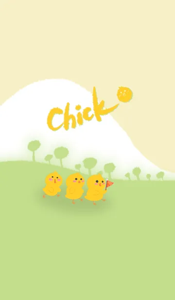 [LINE着せ替え] Little Yellow Chicken J-CreamLightGreenの画像1