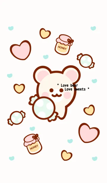 [LINE着せ替え] Cute bear Cute sweets 2の画像1