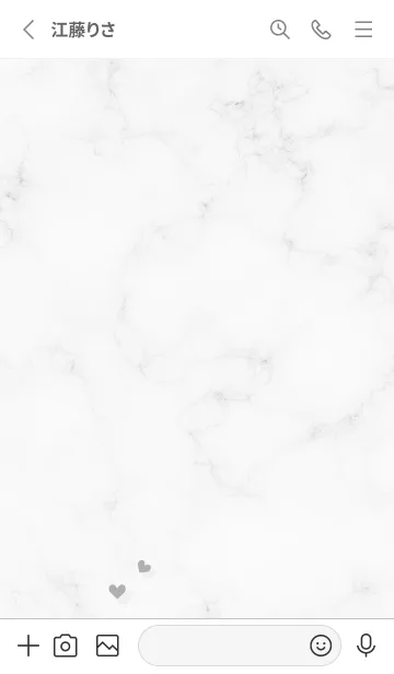 [LINE着せ替え] ハートとマーブル2♥グレー15_1の画像2