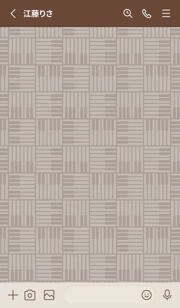 [LINE着せ替え] 和音 算崩しとピアノ鍵盤 胡桃染の画像2