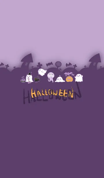 [LINE着せ替え] Halloween Carnival - Deep Purpleの画像1