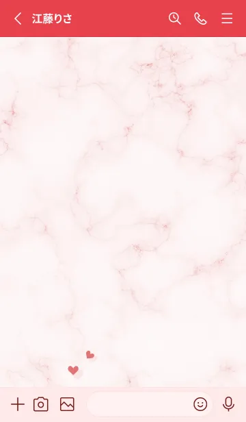 [LINE着せ替え] ハートとマーブル2♥レッド13_1の画像2