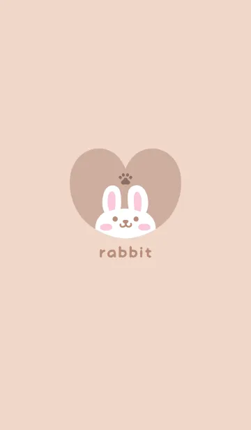 [LINE着せ替え] うさぎ3肉球[オレンジ]の画像1