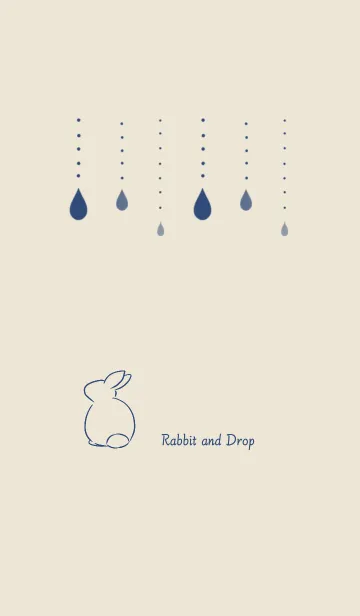 [LINE着せ替え] 兎と雫 -ライトベージュ-の画像1