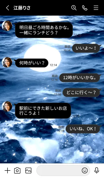 [LINE着せ替え] 夜の月 月の海 #4j19_19。の画像3