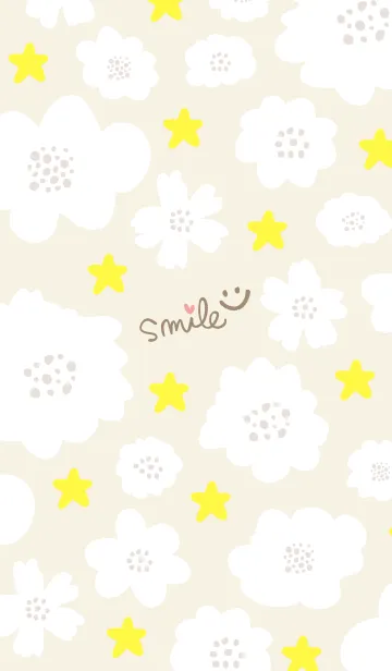 [LINE着せ替え] 星と白い花8の画像1