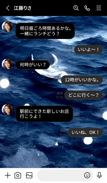 [LINE着せ替え] 夜の月 月の海 #4j20_13。の画像3